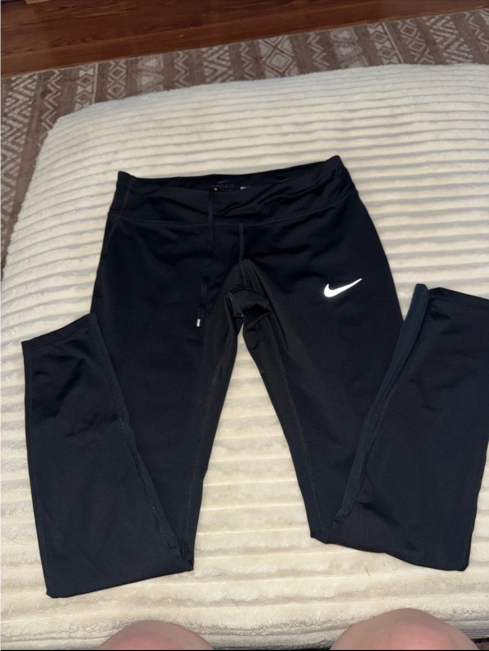 Nike Black Leggings with White Swoosh